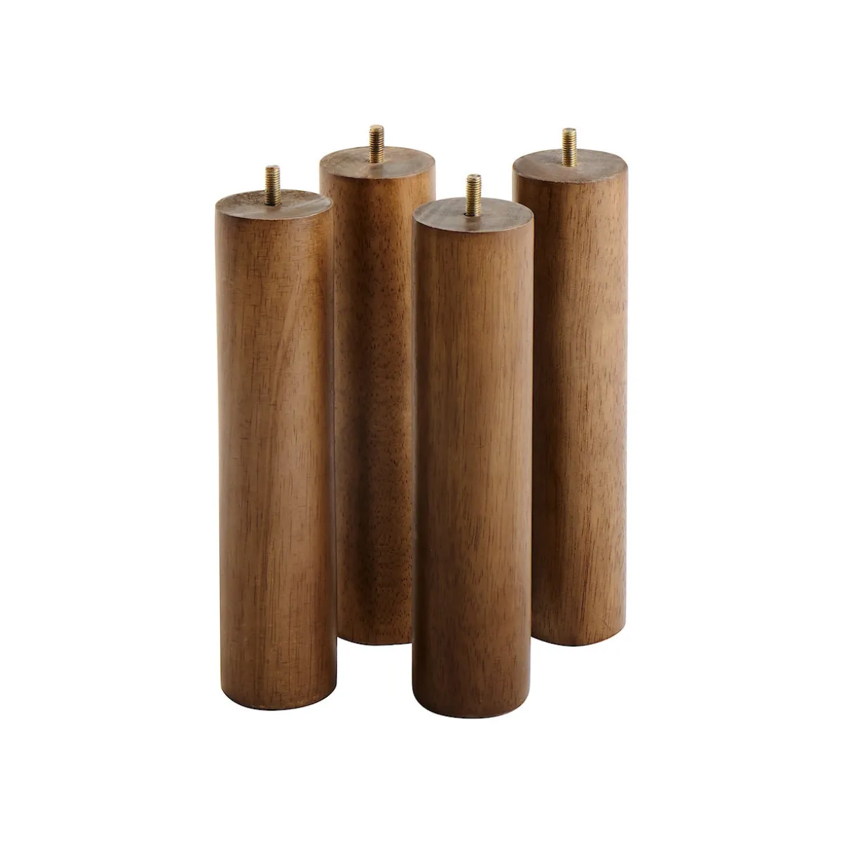 4 pieds en bois foncé 26cm
