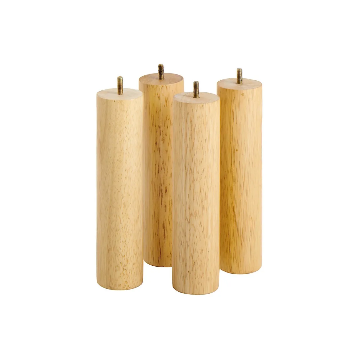 4 pieds en bois naturel 26cm