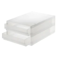2 tiroirs en PP A4 L26 x P37 x H16.5 cm