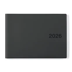 Agenda mensuel et hebdomadaire 2026 - Format B6, Noir