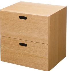 Bloc‐tiroir en chêne ‐ 2 tiroirs (Dont Eco‐part. 0,82 €)