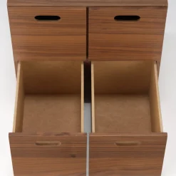 Bloc‐tiroir en noyer ‐ 4 tiroirs (Dont Eco‐part. 0,82 €)
