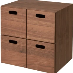 Bloc‐tiroir en noyer ‐ 4 tiroirs (Dont Eco‐part. 0,82 €)