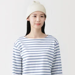Bonnet en coton et soie