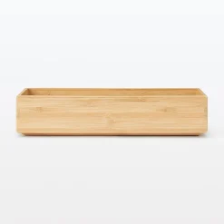 Boîte de rangement en bambou L8.5X P26X H5.5cm