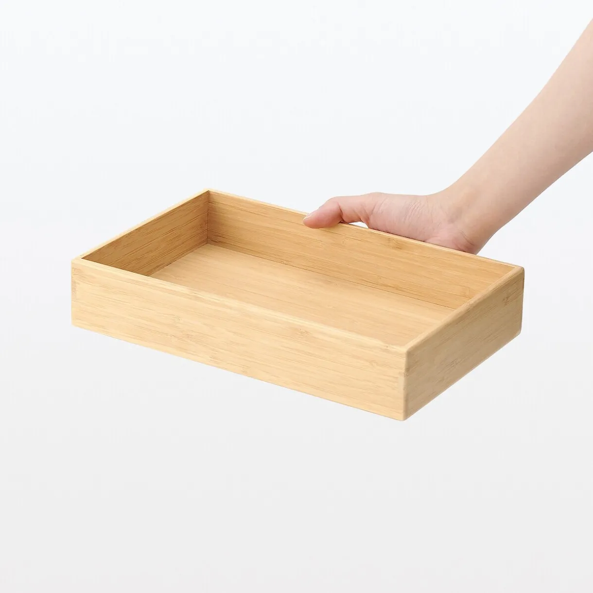 Boîte de rangement en bambou L17X P26X H5.5cm