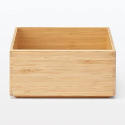Boîte empilable en bambou, 26 x 18.5 x 8.5 cm