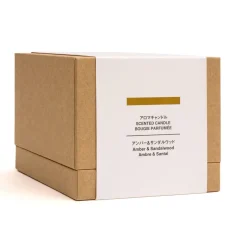 Bougie 3 mèche ambre et bois de santal