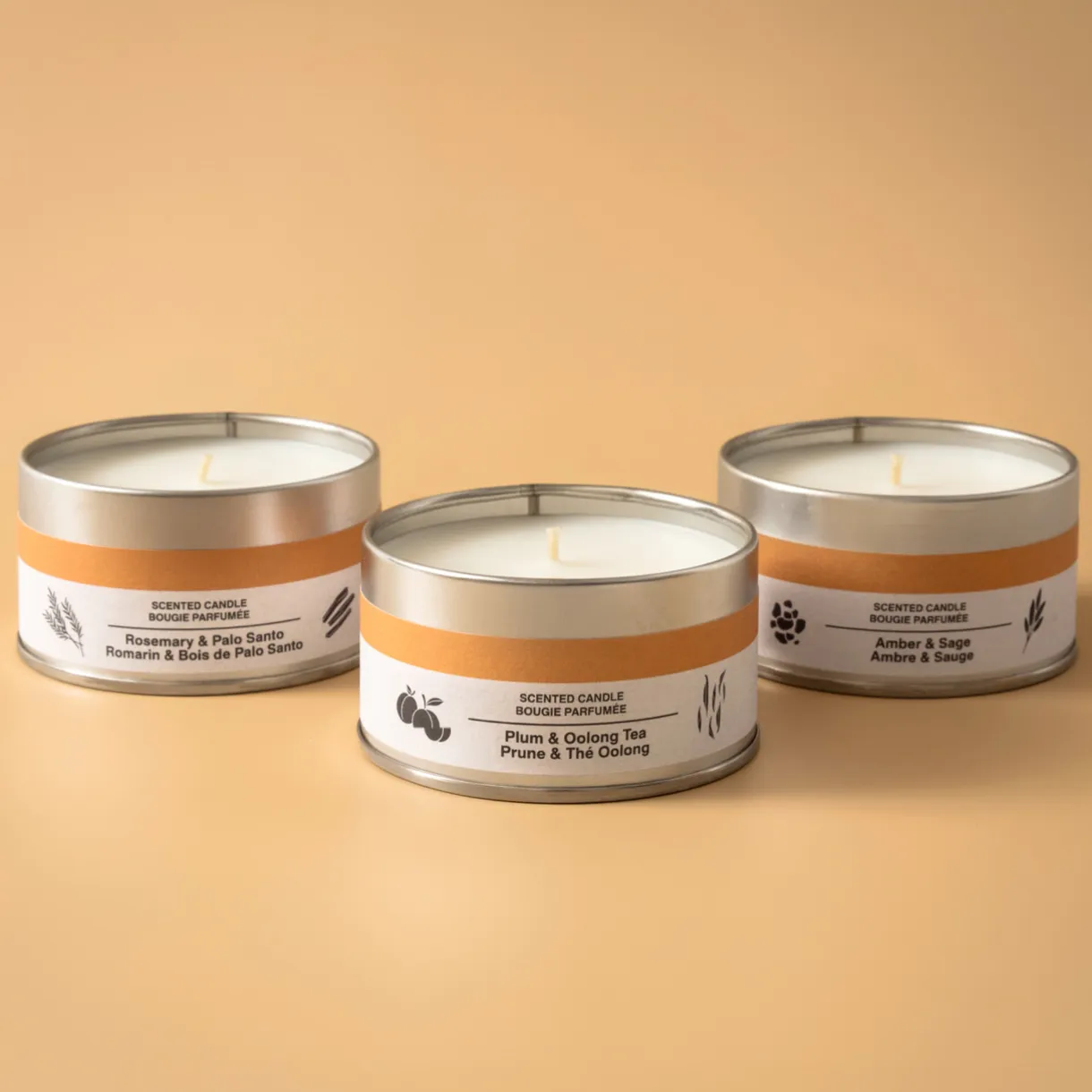 Bougie Métal ‐ Prune et thé Oolong