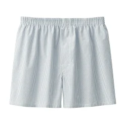 Boxers à ouverture frontale en pur coton pour homme