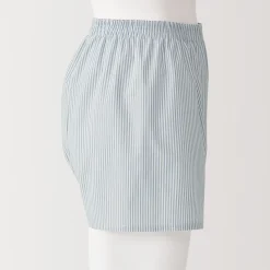 Boxers à ouverture frontale en pur coton pour homme