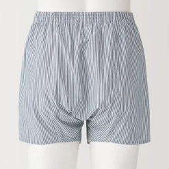 Boxers à ouverture frontale en pur coton pour homme