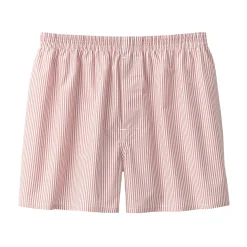 Boxers à ouverture frontale en pur coton pour homme