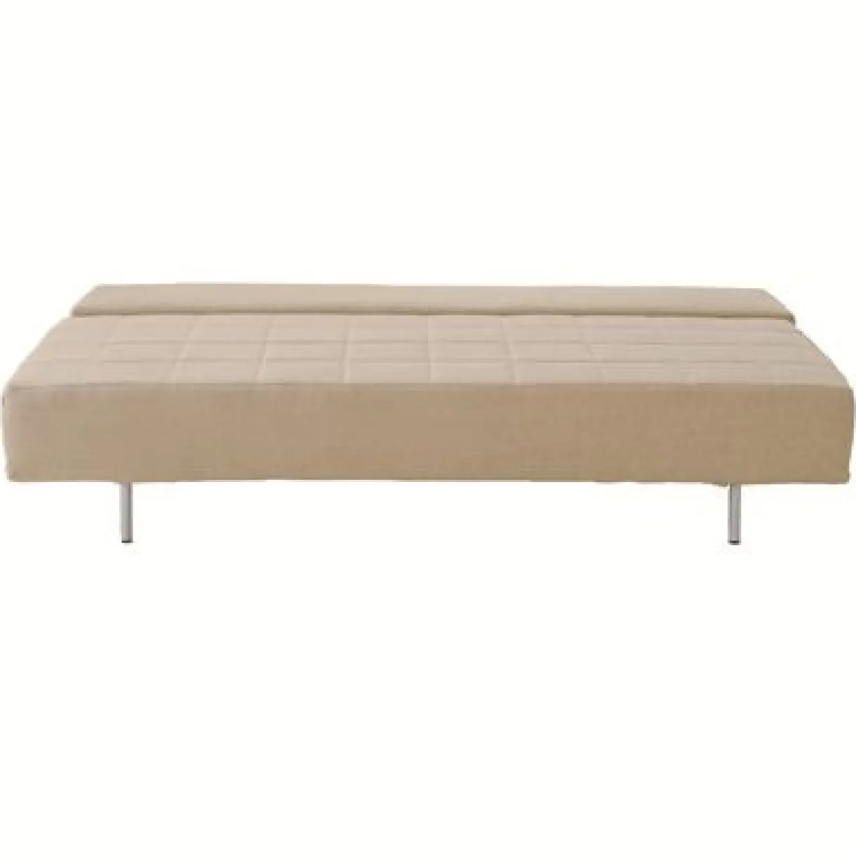 Canapé convertible 2 places en lin naturel beige (Dont Eco‐part 8,50 €)