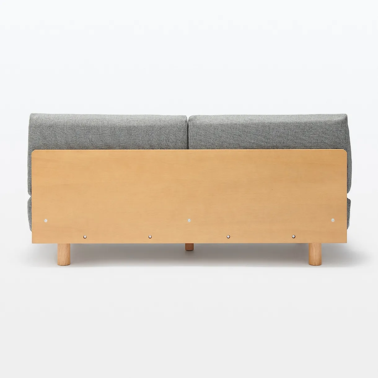 Canapé en polyester tissé sans accoudoirs ‐ 2 places, Gris