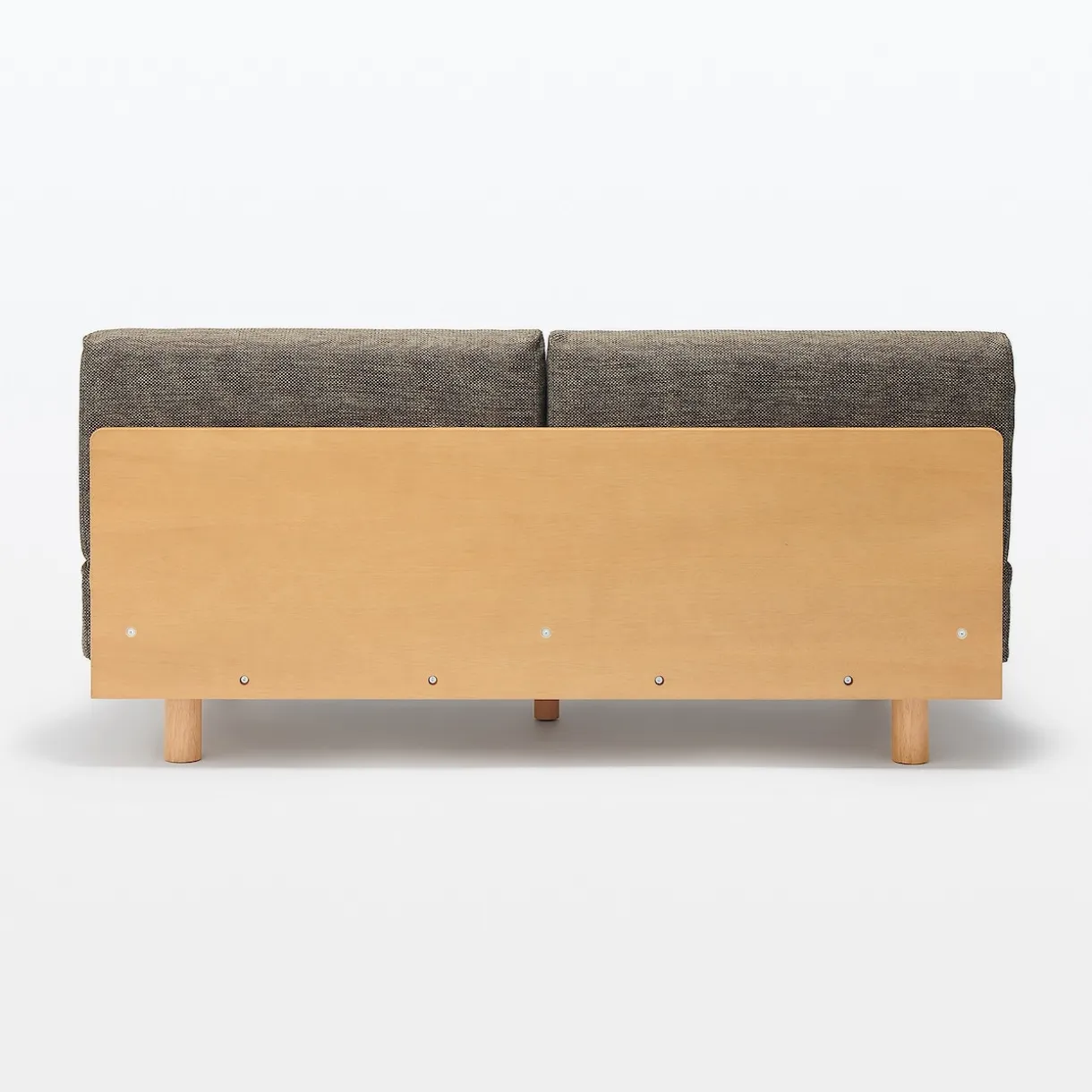 Canapé en polyester tissé sans accoudoirs ‐ 2 places, Marron