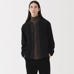 Cardigan en polaire de polyester recyclé pour homme