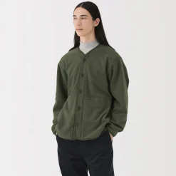 Cardigan en polaire de polyester recyclé pour homme