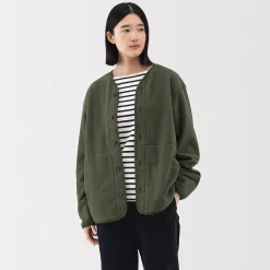 Cardigan en polaire de polyester recyclé pour homme
