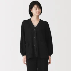 Cardigan long en maille ample pour femme