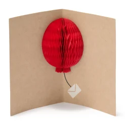Carte pop-up en nid d'abeille - Ballon