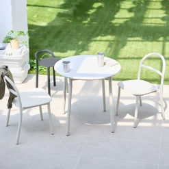 Chaise en aluminium - Gris clair