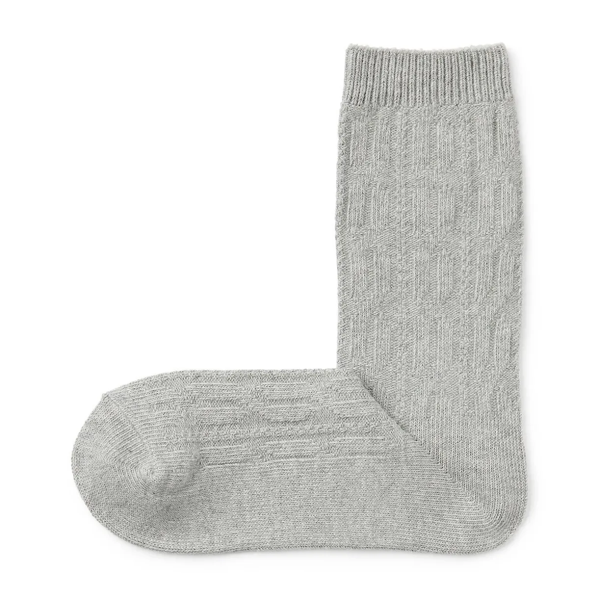 Chaussettes en maille torsadée à angle droit