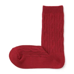 Chaussettes en maille torsadée à angle droit