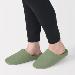 Chaussons mules à semelle intérieure en coton
