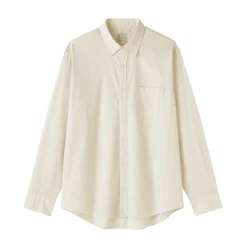 Chemise à manches longues en coton lavé homme