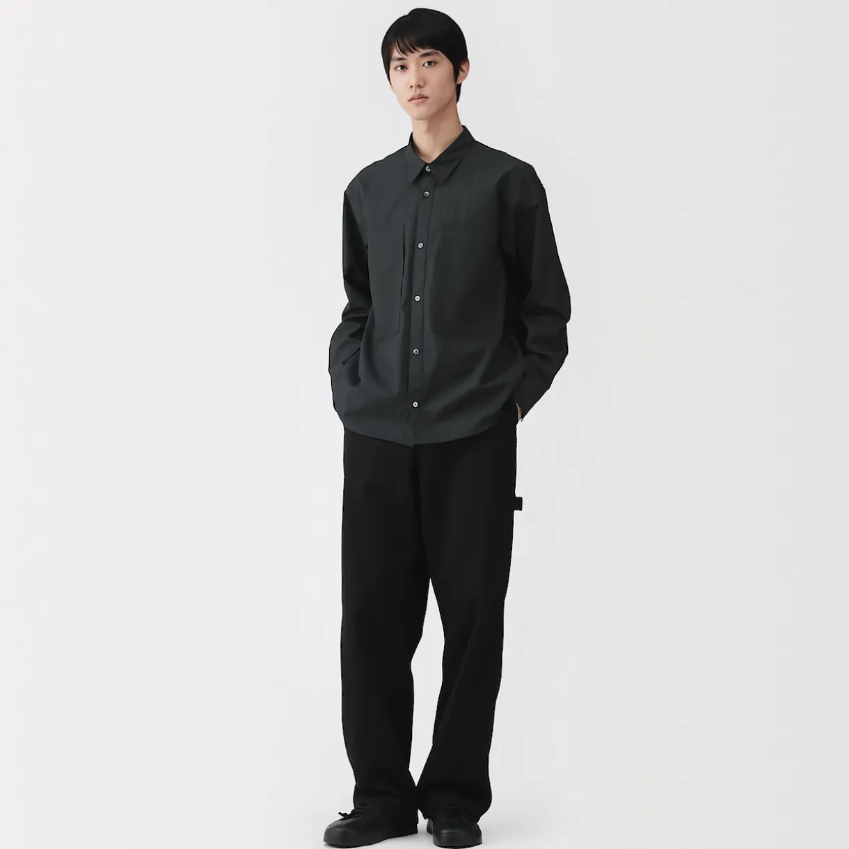 Chemise à poche en coton biologique pour homme