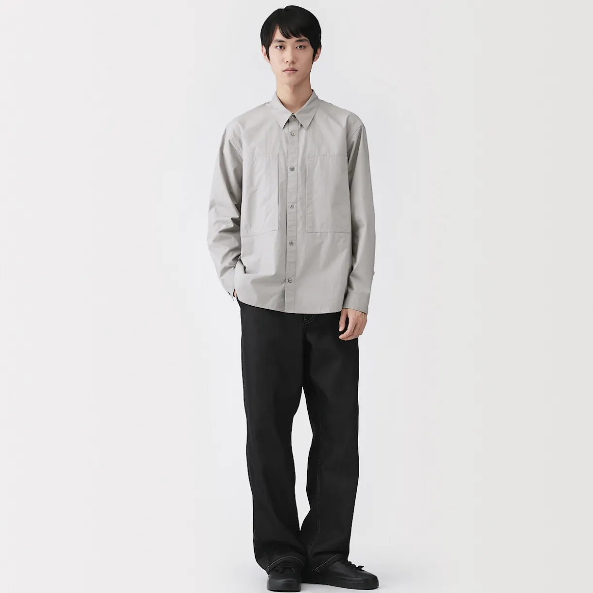 Chemise à poche en coton biologique pour homme