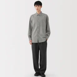 Chemise en coton brossé pour homme