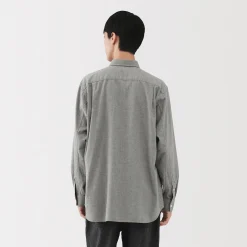 Chemise en coton brossé pour homme