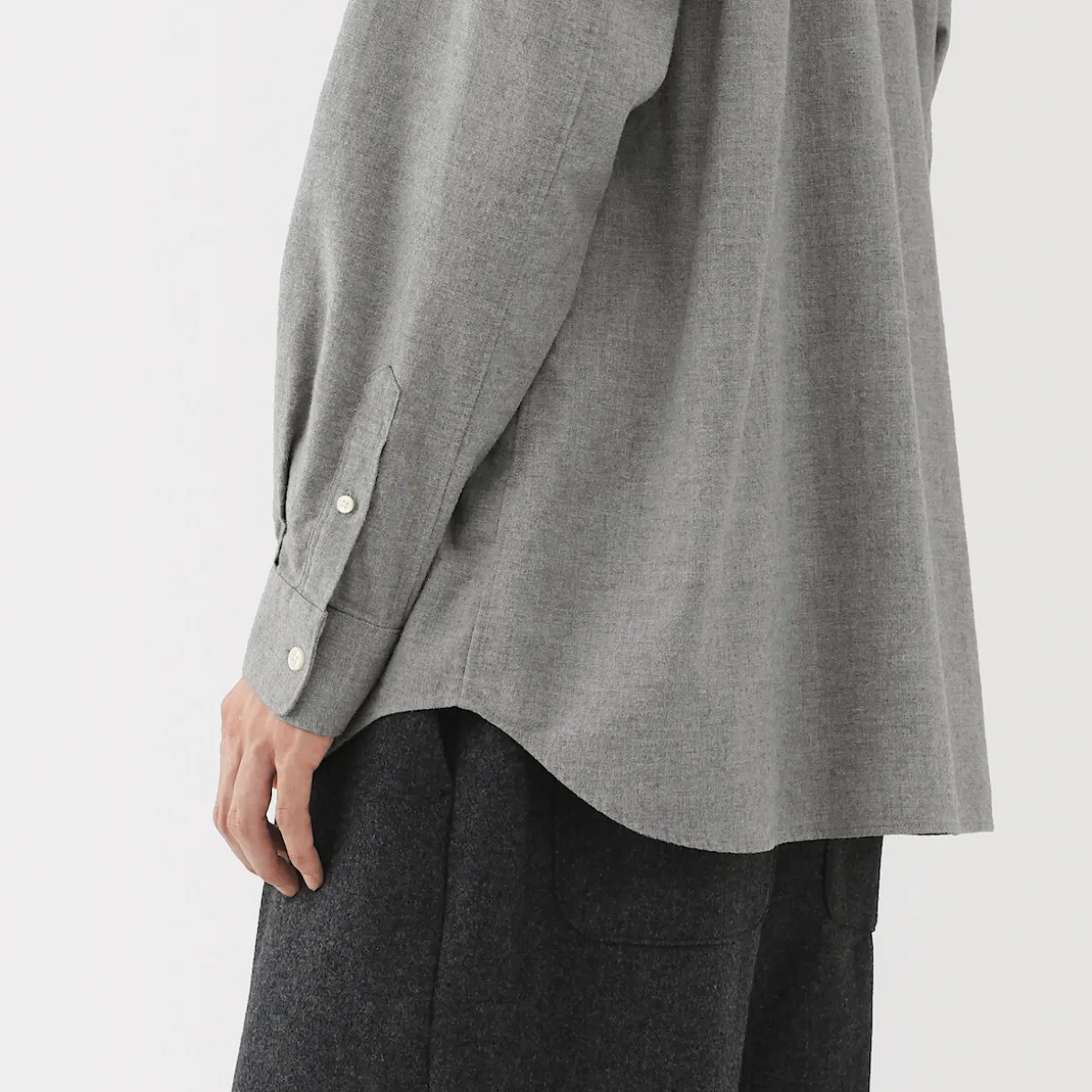 Chemise en coton brossé pour homme