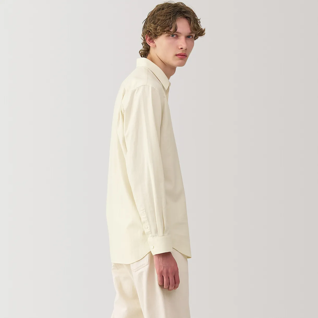 Chemise en coton brossé pour homme
