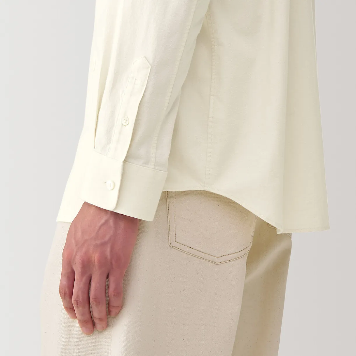 Chemise en coton brossé pour homme