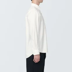Chemise en coton Oxford lavé col boutonné homme