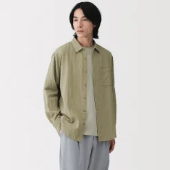 Chemise en double gaze en mélange de kapok pour homme