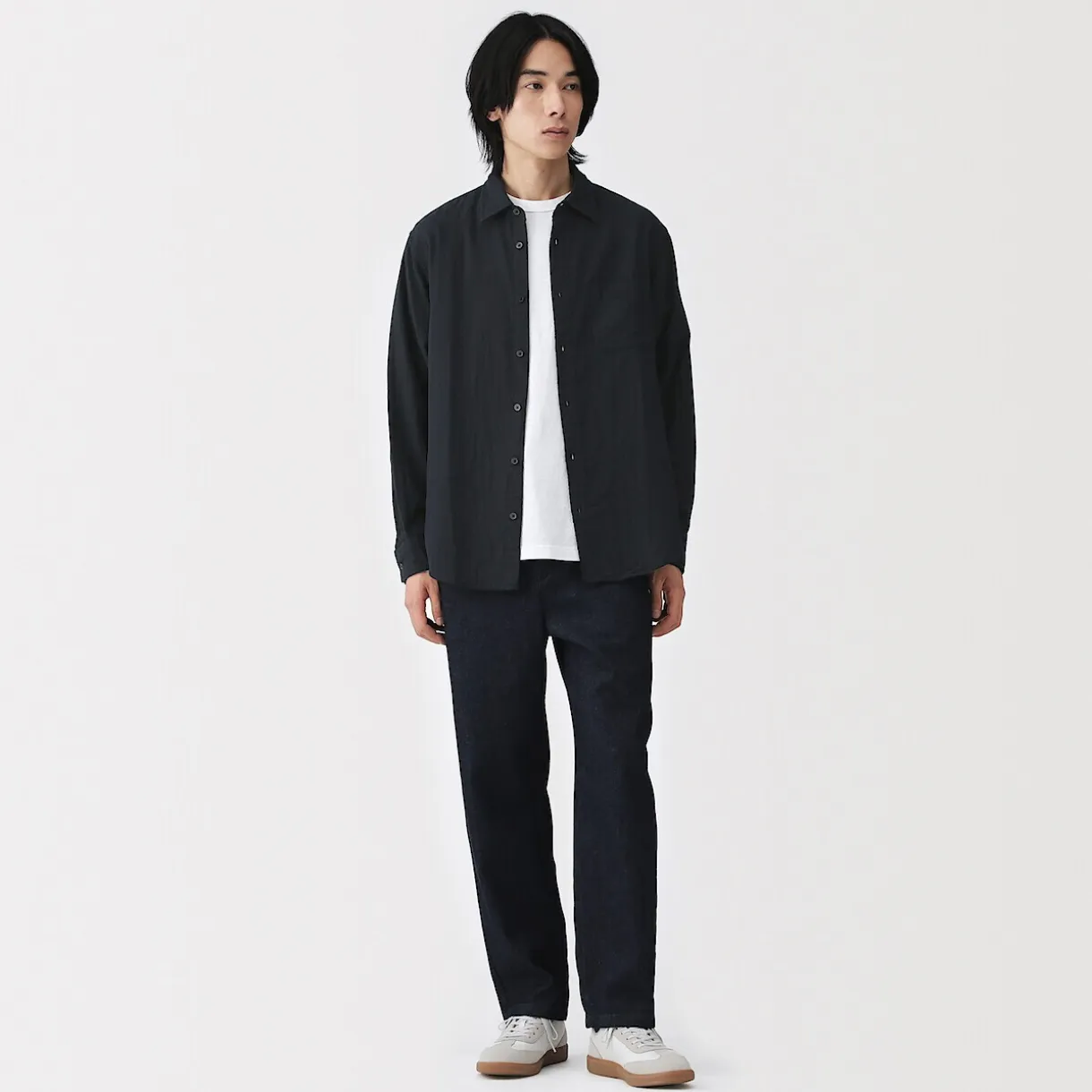 Chemise en double gaze en mélange de kapok pour homme