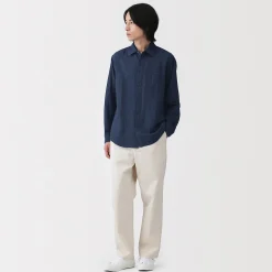 Chemise en double gaze en mélange de kapok pour homme