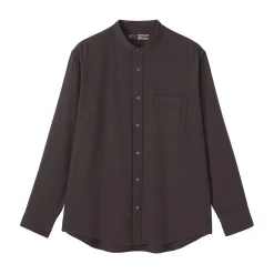 Chemise en flanelle col officier pour homme