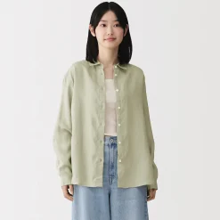 Chemise en lin lavé pour femme