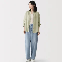 Chemise en lin lavé pour femme