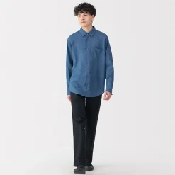 Chemise en lin lavé pour homme