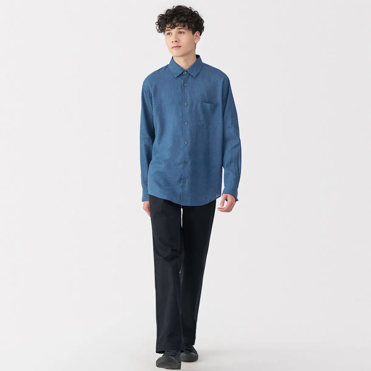 Chemise en lin lavé pour homme