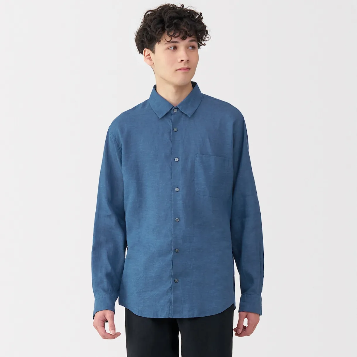 Chemise en lin lavé pour homme