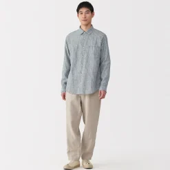 Chemise en lin lavé pour homme