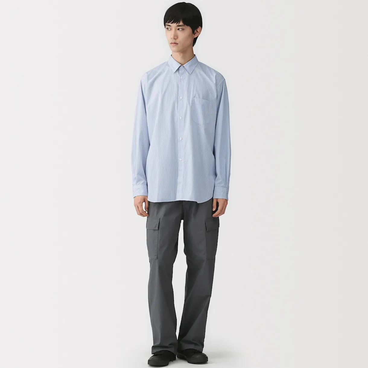 Chemise en popeline de coton biologique pour homme