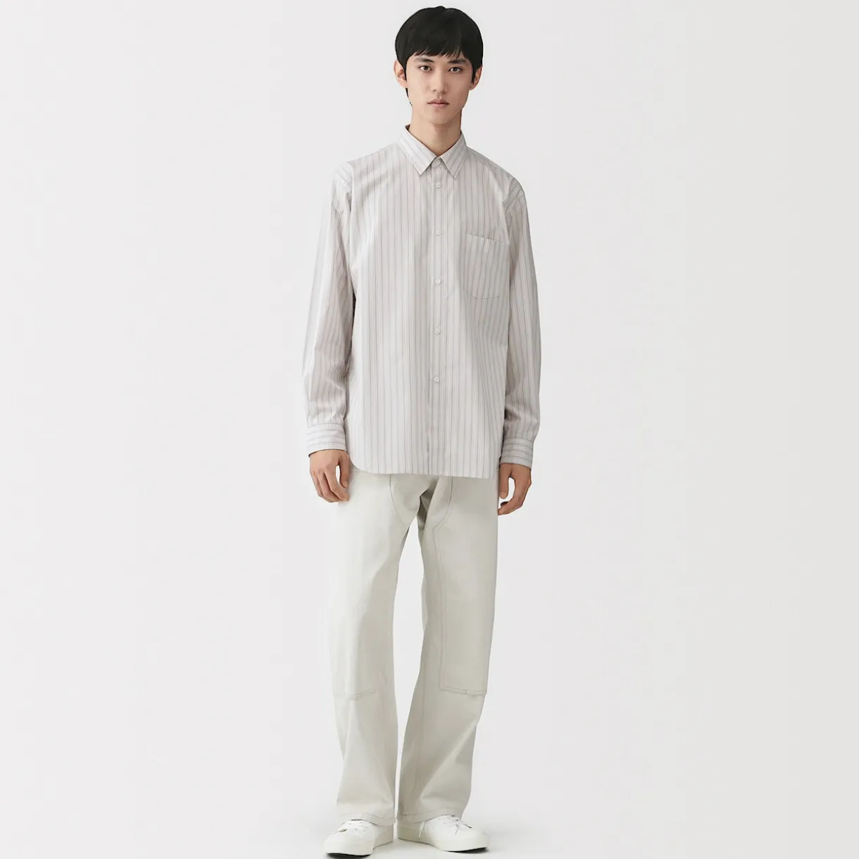 Chemise en popeline de coton biologique pour homme